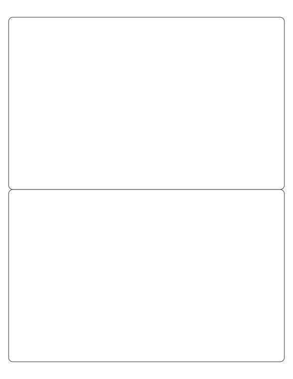 8 x 5 Rectangle Fluorescent ORANGE Label Sheet (Bulk Pack 500 Sheets)