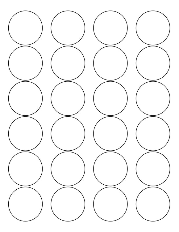 2-1/2 Blank Round Labels