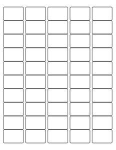1 1/2 x 1 Rectangle White Label Sheet