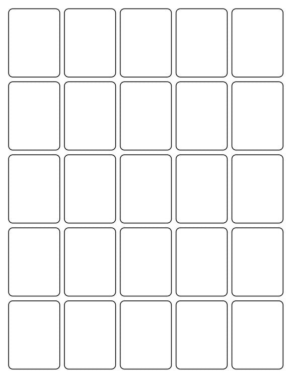1 1/2 x 2 Rectangle White Label Sheet