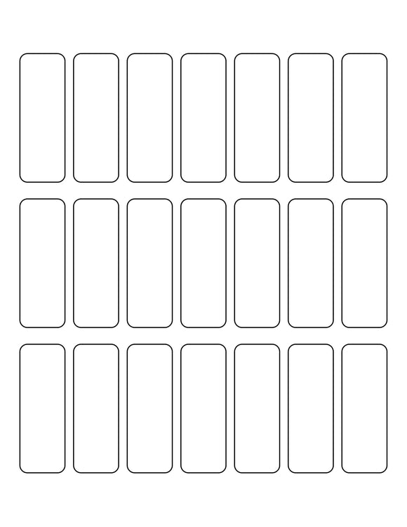 0.9831 x 2.7205 Rectangle White Label Sheet