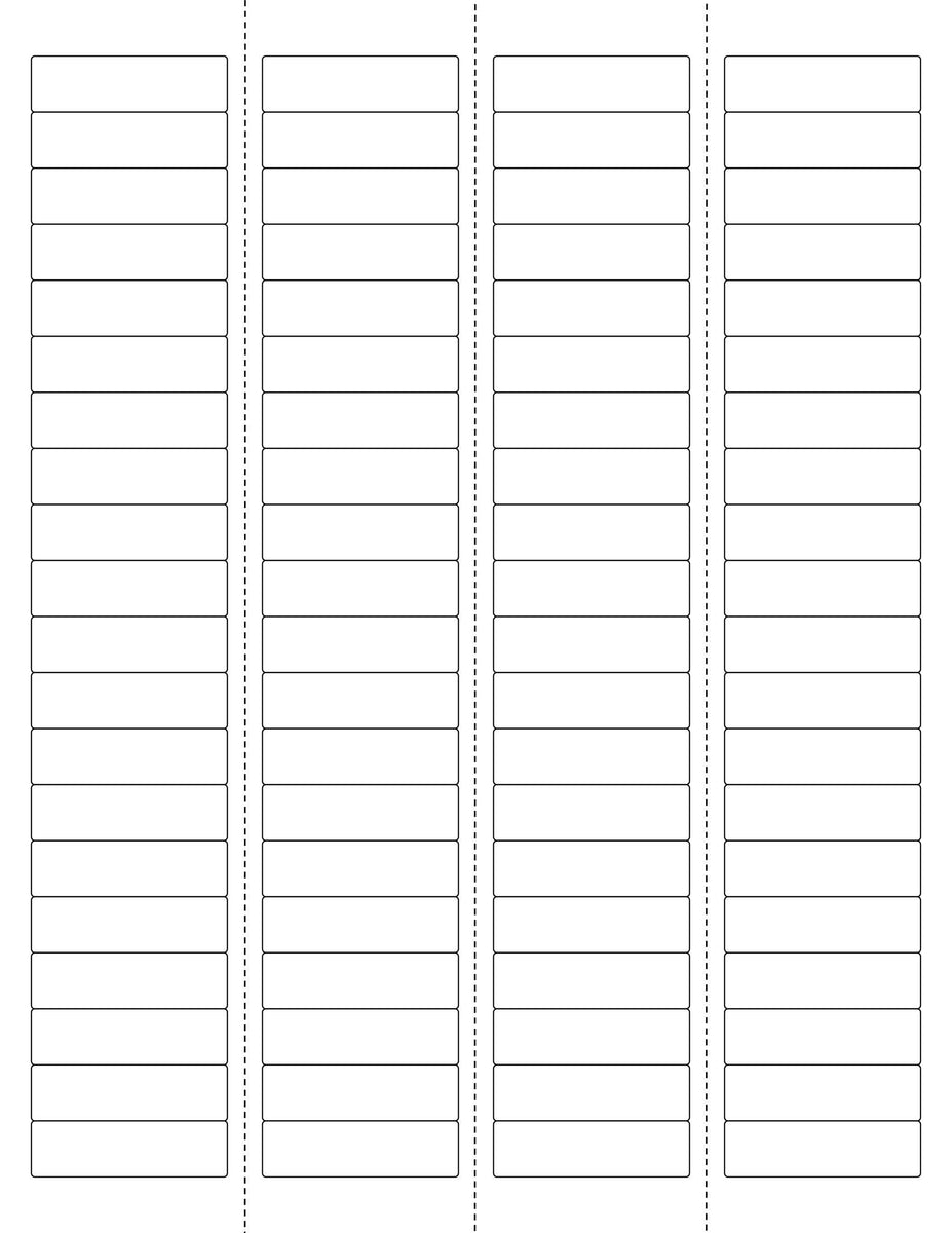 1 3/4 x 1/2 Rectangle w/perfs White Label Sheet – labelsbythesheet.com