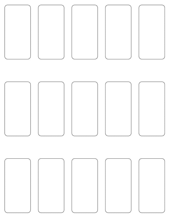 1 5/16 x 2 3/4 Rectangle Brown Kraft Label Sheet