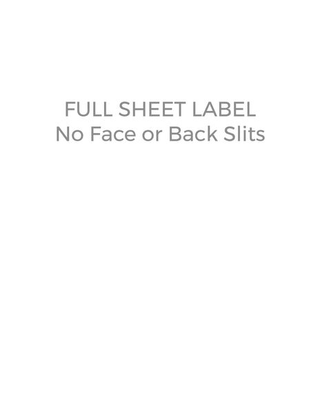 8 1/2 x 11 Rectangle PREMIUM Water-Resistant White Inkjet Label Sheet ...