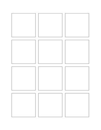 2 x 2 Square Hang Tag Sheet (Die-Cut White Cardstock)