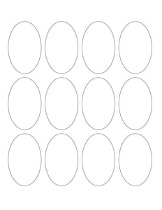 1.75 x 2.75 Oval Hang Tag Sheet (Die-Cut White Cardstock)