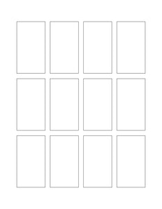 1.5 x 2.75 Rectangle Hang Tag Sheet (Die-Cut White Cardstock)