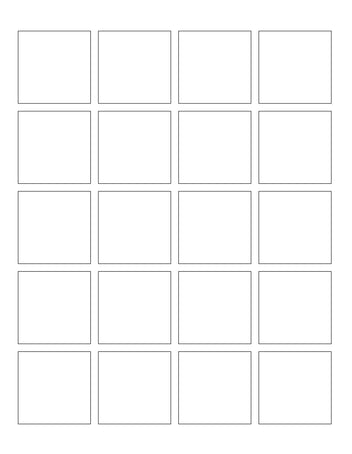 1.75 x 1.75 Square Hang Tag Sheet (Die-Cut White Cardstock)