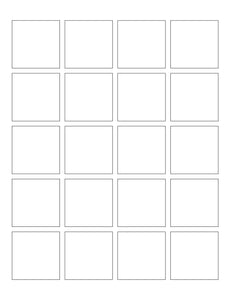 1.75 x 1.75 Square Hang Tag Sheet (Die-Cut White Cardstock