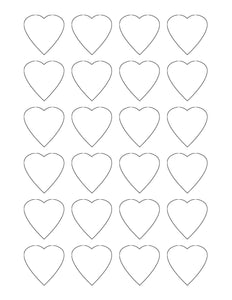 1.5 x 1.5 Heart Shaped Hang Tag Sheet (Die-Cut White Cardstock)