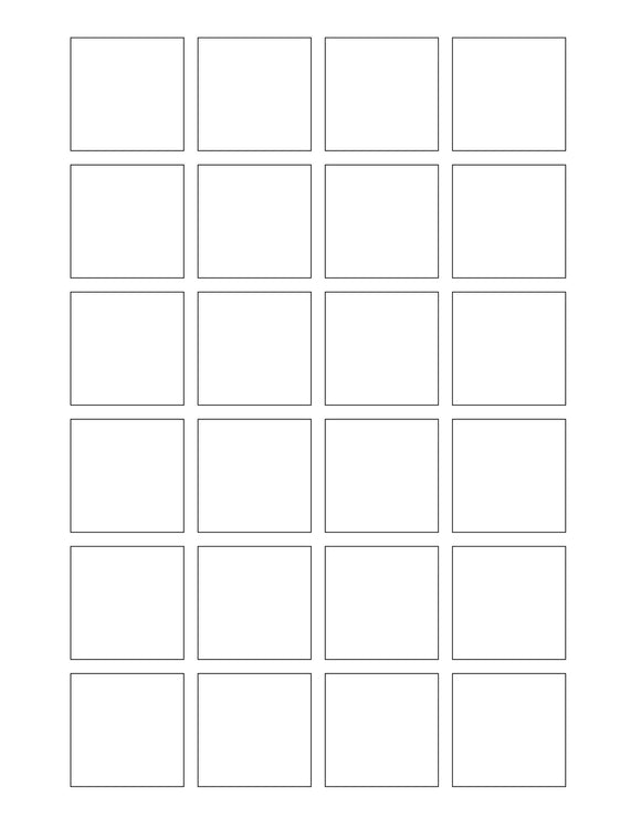 1.5 x 1.5 Square Hang Tag Sheet (Die-Cut White Cardstock)