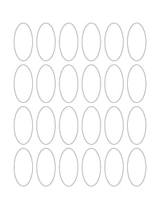 1 x 2 Oval Hang Tag Sheet (Die-Cut White Cardstock)