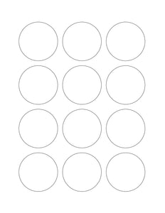 2 Diameter Round Hang Tag Sheet (Die-Cut White Cardstock)