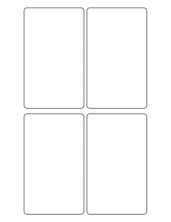 3 x 5 Rectangle White Opaque BLOCKOUT Printed Label Sheet ...