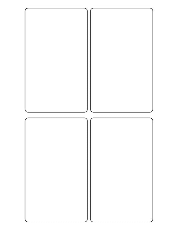 3 x 5 Rectangle White Label Sheet