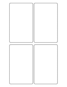 3 x 5 Rectangle Recycled White Label Sheet