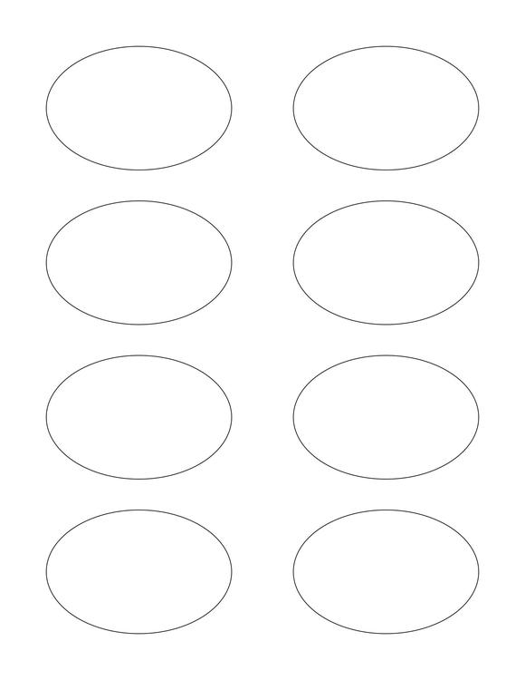 3 x 2 Oval Fluorescent YELLOW Label Sheet (Bulk Pack 500 Sheets)