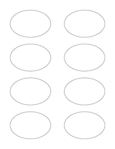 3 x 2 Oval Fluorescent PINK Label Sheet (Bulk Pack 500 Sheets)