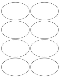 4 x 2 1/2 Oval Fluorescent ORANGE Label Sheet (Bulk Pack 500 Sheets)