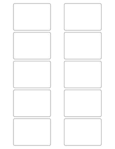 2 3/4 x 2 Rectangle White Label Sheet