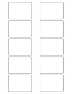 2 3/4 x 2 Rectangle Fluorescent ORANGE Label Sheet (Bulk Pack 500 Sheets)