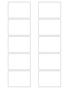 2 3/4 x 2 Rectangle White Photo Gloss Inkjet Label Sheet