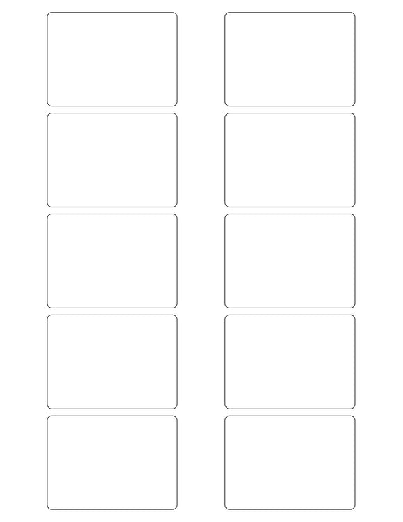 2 3/4 x 2 Rectangle White High Gloss Printed Label Sheet ...