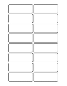 3 1/16 x 1 1/8 Rectangle Fluorescent PINK Label Sheet (Bulk Pack 500 Sheets)