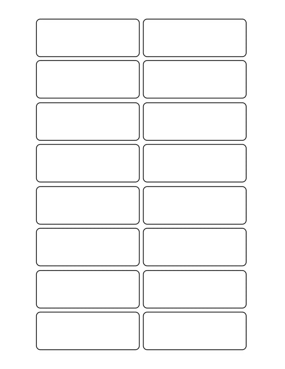 3 1/16 x 1 1/8 Rectangle Natural Ivory Printed Label Sheet