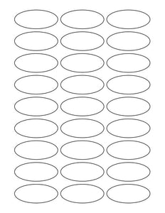 2 1/4 x 1 Oval Fluorescent ORANGE Label Sheet (Bulk Pack 500 Sheets)