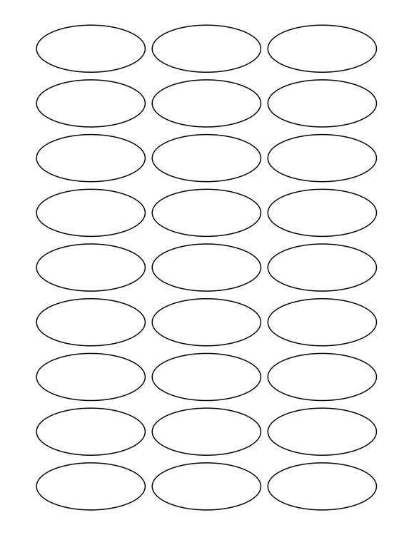 2 1/4 x 1 Oval Fluorescent ORANGE Label Sheet (Bulk Pack 500 Sheets)