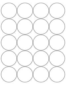2 Diameter Round PREMIUM Water-Resistant White Inkjet Label Sheets (Pack of 250)