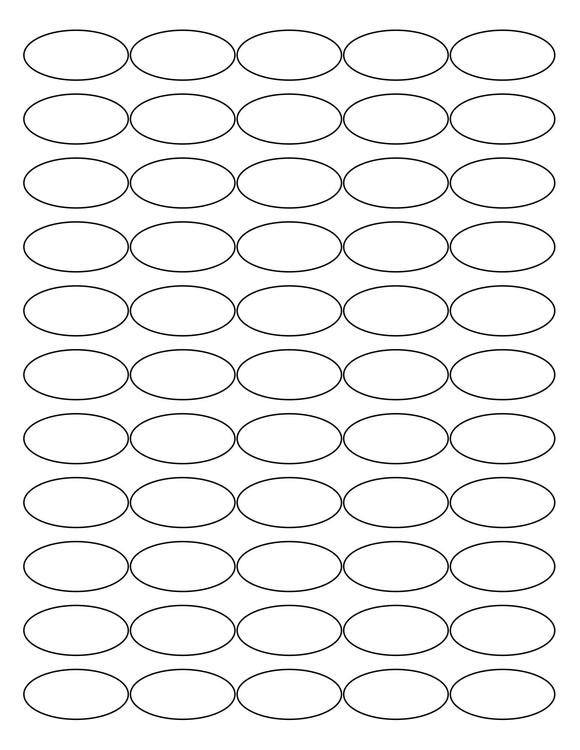 1 1/2 x 3/4 Oval Fluorescent PINK Label Sheet (Bulk Pack 500 Sheets)