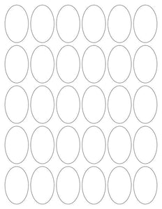 1 1/4 x 2 Oval Fluorescent ORANGE Label Sheet (Bulk Pack 500 Sheets)