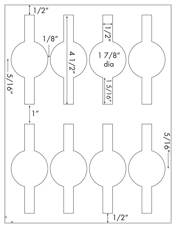 4 1/2 x 1/2 strip with 1 7/8 Diameter Round Fluorescent GREEN Label Sheet (Bulk Pack 500 Sheets)