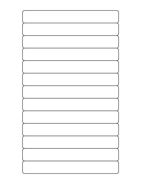 5 3/4 x 3/4 Rectangle Fluorescent ORANGE Label Sheet (Bulk Pack 500 Sheets)