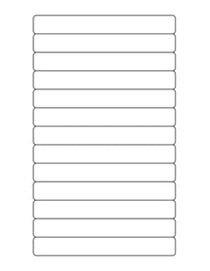 5 3/4 x 3/4 Rectangle Fluorescent PINK Label Sheet (Bulk Pack 500 Sheets)