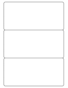 7 1/2 x 3 1/2 Rectangle Fluorescent ORANGE Label Sheet (Bulk Pack 500 Sheets)