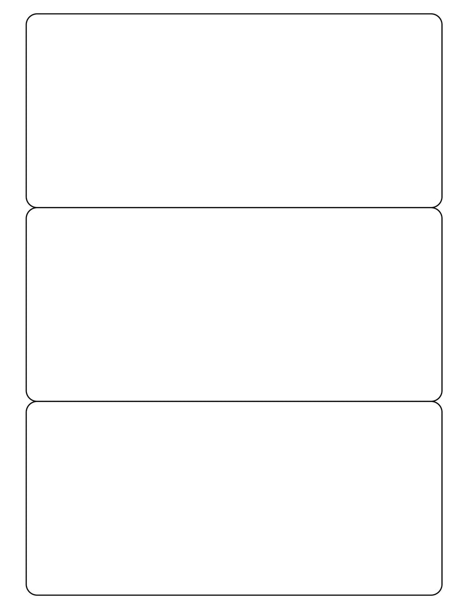 7 1/2 x 3 1/2 Rectangle White High Gloss Printed Label Sheet ...