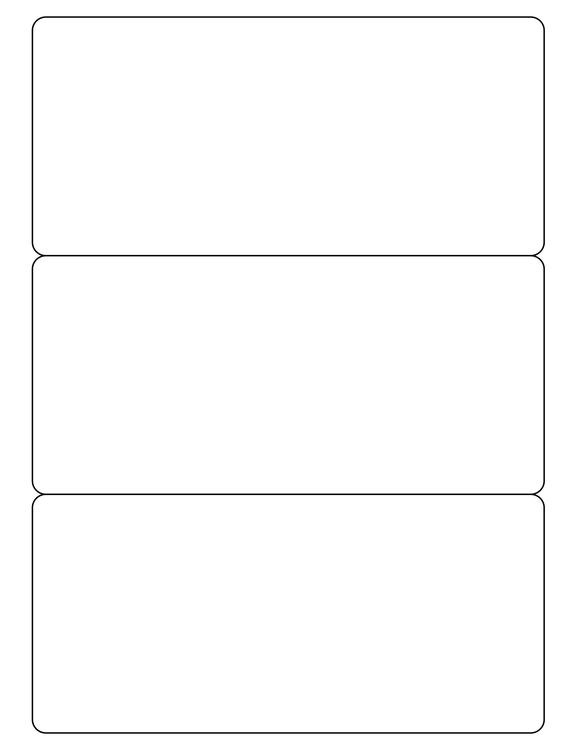 7 1/2 x 3 1/2 Rectangle Fluorescent RED Label Sheet (Bulk Pack 500 Sheets)