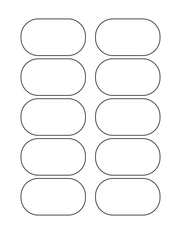 3 x 1 3/4 Oval Fluorescent PINK Label Sheet (Bulk Pack 500 Sheets)