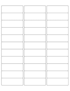2 5/8 x 7/8 Rectangle Fluorescent PINK Label Sheet (Bulk Pack 500 Sheets)