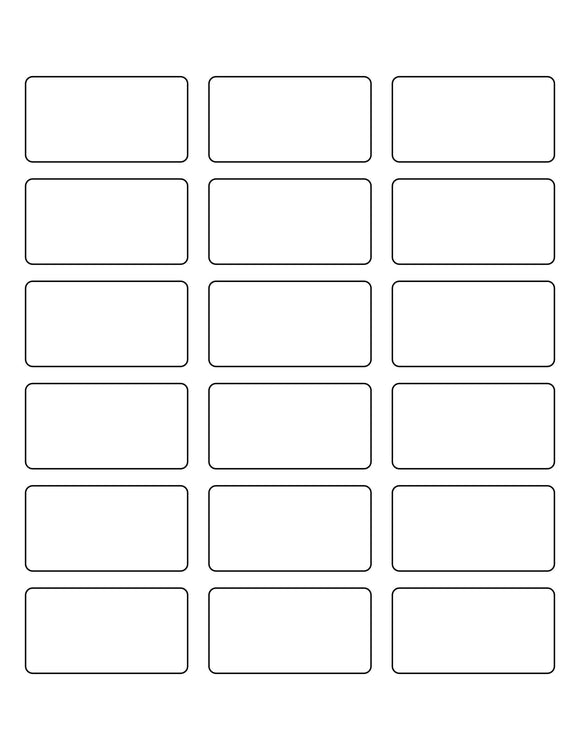 2 3/8 x 1 1/4 Rectangle White Label Sheet – labelsbythesheet.com