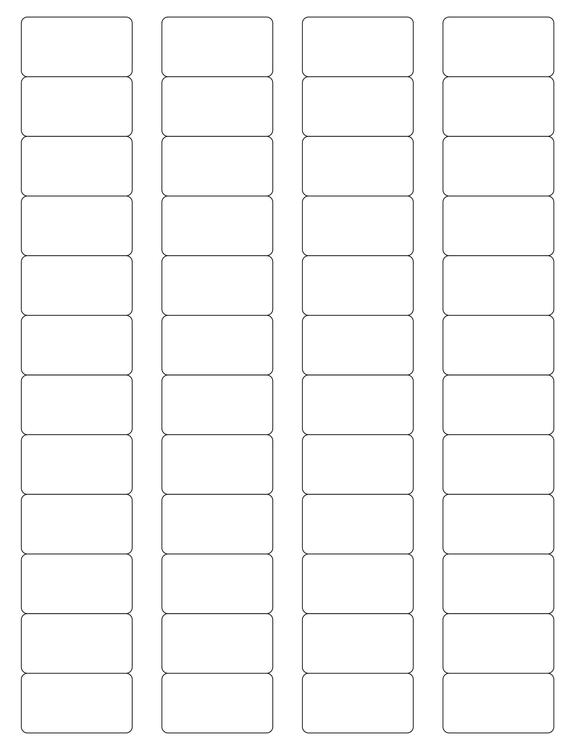1 5/8 x 7/8 Rectangle Fluorescent PINK Label Sheet (Bulk Pack 500 Sheets)