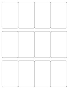 2 x 3 1/4 Rectangle White Label Sheet