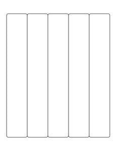 1 1/2 x 9 Rectangle Fluorescent RED Label Sheet (Bulk Pack 500 Sheets)