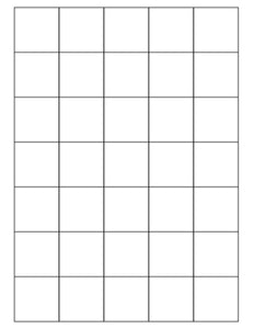 1 1/2 x 1 1/2 Square Fluorescent PINK Label Sheet (Bulk Pack 500 Sheets)