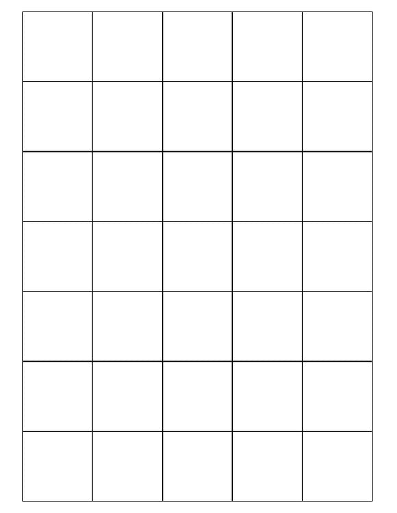 1 1/2 x 1 1/2 Square White Label Sheet