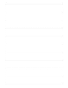 7 1/4 x 1 Rectangle Fluorescent YELLOW Label Sheet (Bulk Pack 500 Sheets)