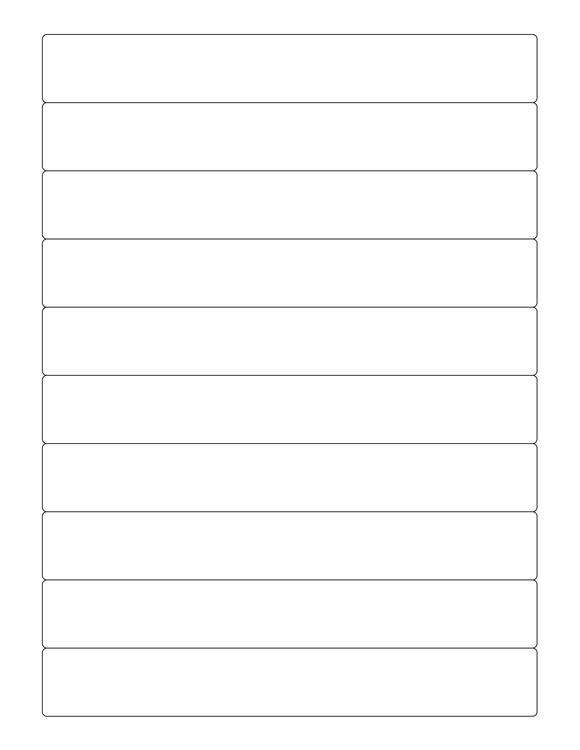 7 1/4 x 1 Rectangle Fluorescent PINK Label Sheet (Bulk Pack 500 Sheets)
